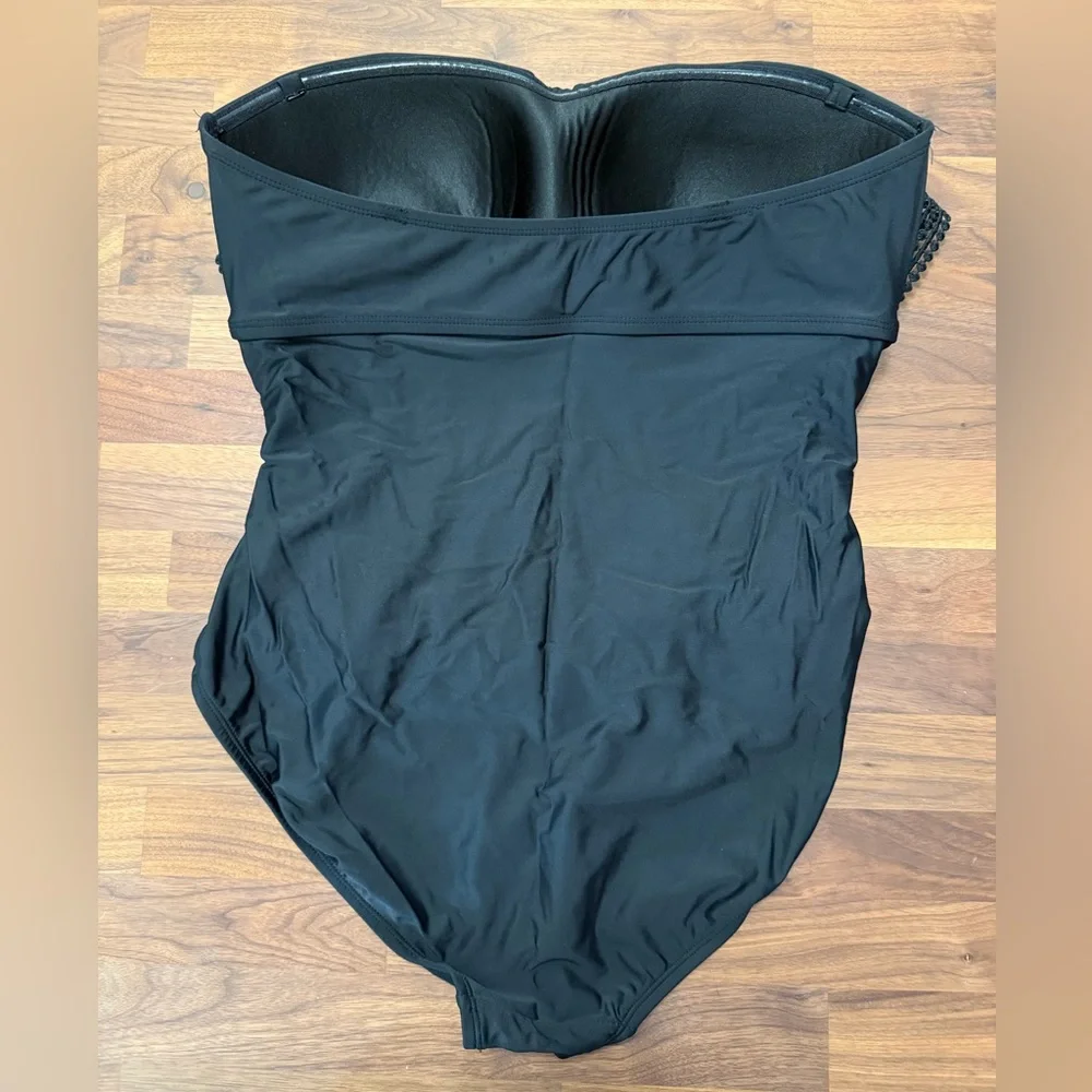 Kona Sol black strapless swimsuit